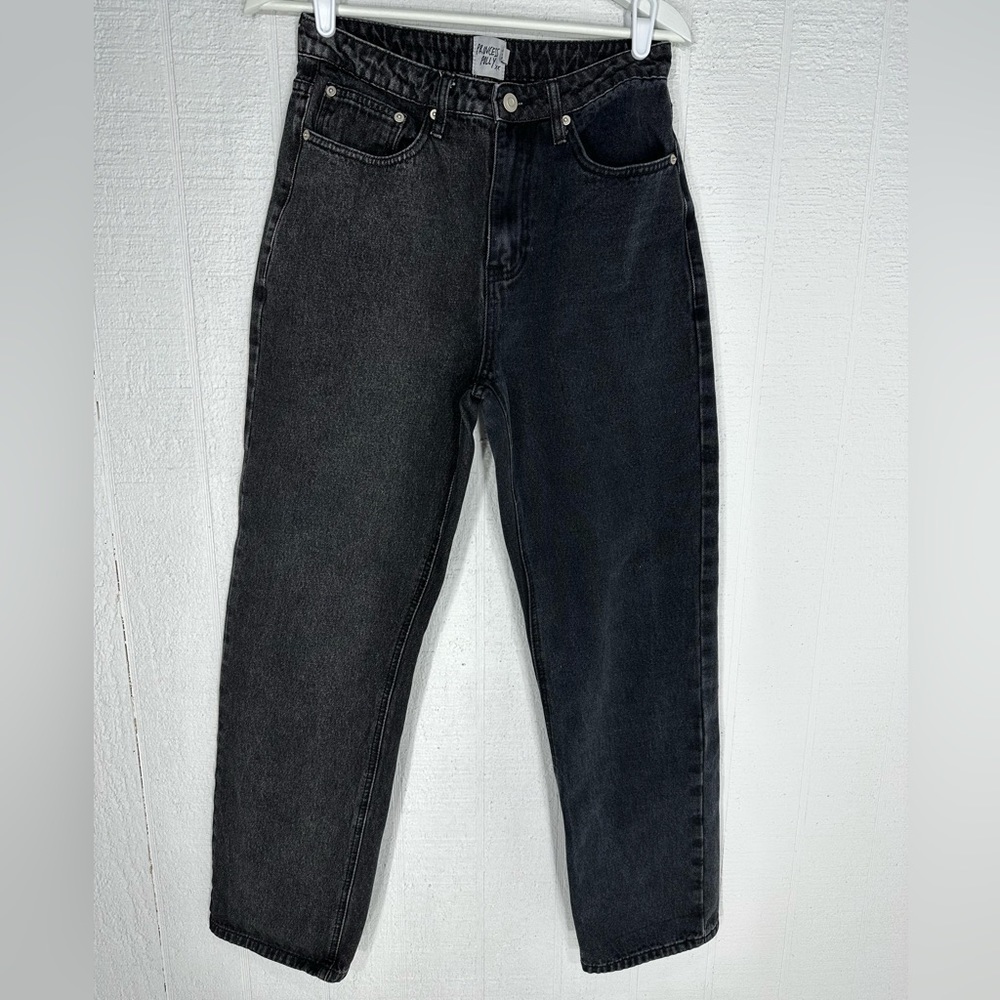 Princess Polly two toned jeans black wash size 6